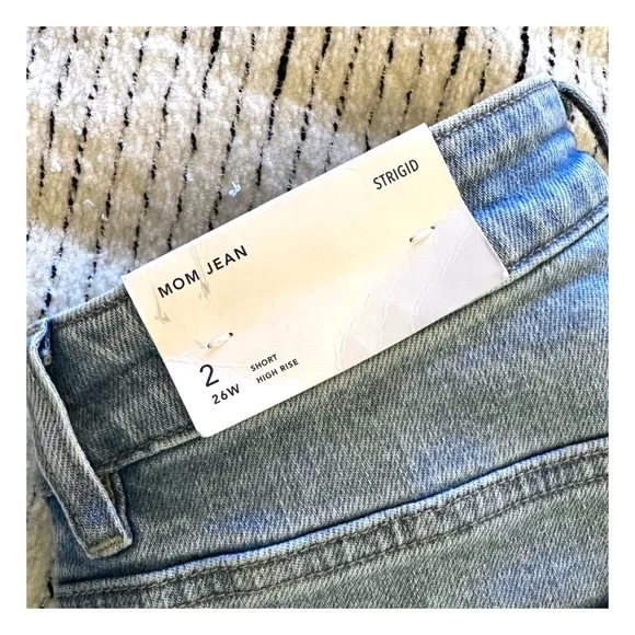 AE Strigid Mom Jean 2 Short Light Blue Breeze Wash NWT - Picture 9 of 10